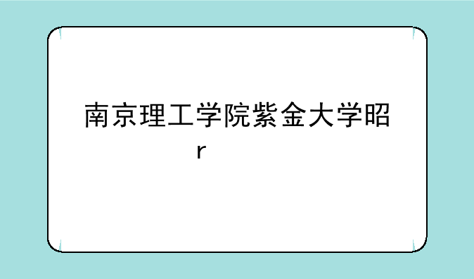 南京理工学院紫金大学是几本