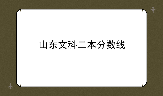 山东文科二本分数线