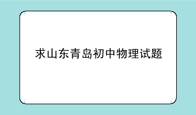 求山东青岛初中物理试题