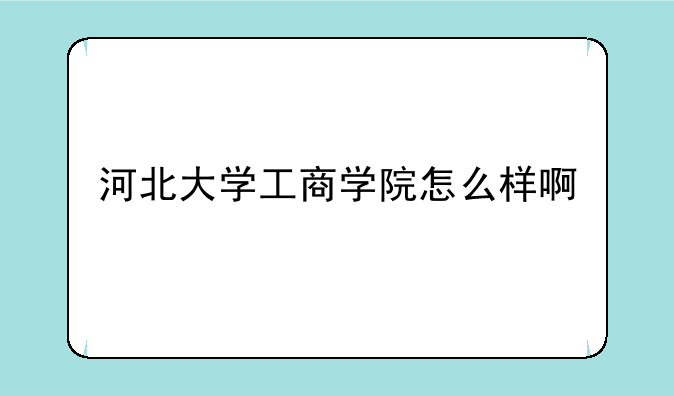 河北大学工商学院怎么样啊